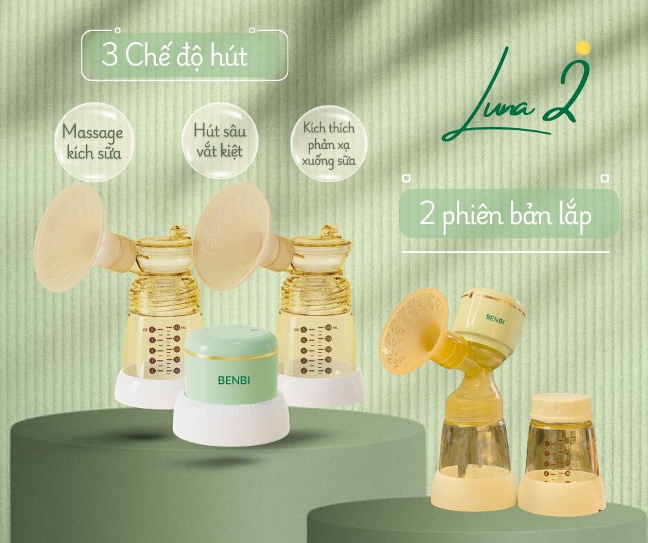 Máy Hút Sữa Luna 2 – Phiên bản hút 2 trong 1 thông minh số 1 hiện nay